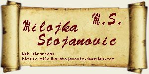 Milojka Stojanović vizit kartica
